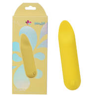 Maia TAWNI - Yellow Yellow 9 cm USB Rechargeable Bullet with Flickering Tip