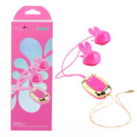 Maia MOLLI - Pink Pink USB Rechargeable Vibrating Nipple Clamps & Necklace