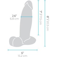 b - Vibe Slipskin Realistic Silicone Dildo - 8 in. Girthy Mocha
