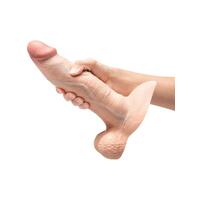 b - Vibe Slipskin Realistic Silicone Dildo - 9 in. Girthy Cream