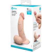 6.5" Slipskin Curved Silicone Cock