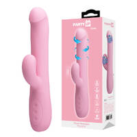 Party Up DEAN Wavy Rotation Vibe - Pink Pink 23.8 cm USB Rechargeable Rotating Rabbit Vibrator