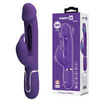 Party Up DAVID Swinging Vibe - Purple Purple 23.2 cm USB Rechargeable Rabbit Vibrator with Flicking Arm