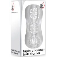 Triple Chamber Ball Drainer  Masturbator Sleeve Triple Chamber Ball Drainer  Masturbator Sleeve