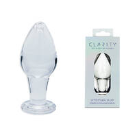 Clarity - Utopian Bud Clear 8.9 cm Glass Butt Plug