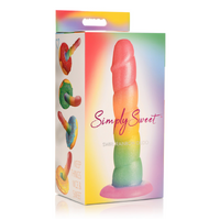 Simply Sweet 6.5" Swirl Rainbow Dildo