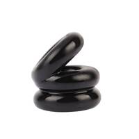 Stacked Dual Pleasure Ring Black