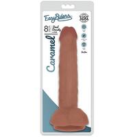 Easy Riders 8" Slim Bioskin Dong With Balls Caramel