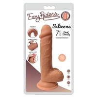 Easy Riders 7" Dual Density Silicone Dildo With Balls