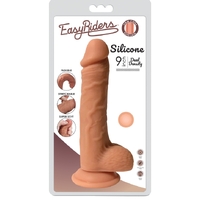 Easy Riders 9" Dual Density Silicone Dildo With Balls
