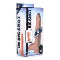 8" Rotating Vibrating Silicone Cock + Balls 8" Rotating Vibrating Silicone Cock + Balls