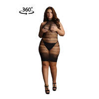 High Neck Net Mini Dress Osx