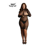 Long Sleeve Fishnet Dress Osx