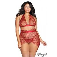 Bra Garterskirt & G String 1Xl