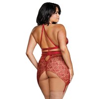 Bra Garterskirt & G String 2Xl