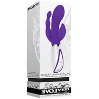 8" Disco Triple Play Rabbit Vibrator
