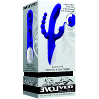 Evolved Lick Me  24.8cm Usb Rechargeable Triple Stim Vibrator