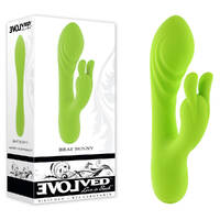 Evolved BRAT BUNNY Green 16.2 cm USB Rechargeable Rabbit Vibrator