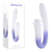 Evolved SPRING LOADED White/Purple 23 cm USB Rechargeable Multi-Tapping Vibrator