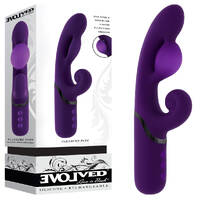 Evolved PLEASURE PUFF Purple 24.1 cm USB Rechargeable Inflatable Rabbit Vibrator