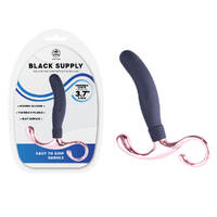 Black Supply - 9.4 cm Silicone Prostate Plug Black 9.4 cm Silicone Prostate Plug