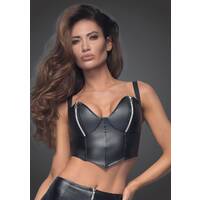 Wetlook Top  Zippers M