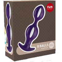 B Balls Ribbbed Butt Plug