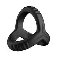 F-59: Tri Cock & Ball Ring - Black F-59: Tri Cock & Ball Ring - Black