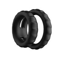 F-43: Tiered Cock & Ball Ring - Black