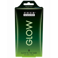 53Mm Glowing Condoms X8