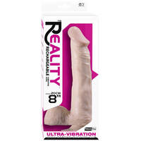 8" Vibrating Cock + Balls