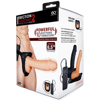 8.5" Vibrating Hollow Strap On