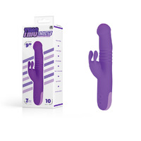 Trio Thruster   22.9cm Usb Rechargeable Thrusting & Rotating Rabbit Vibrator