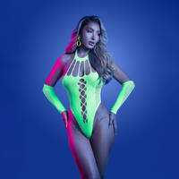 GLOW Pressure Point Teddy - OS Glow In Dark Green - One Size