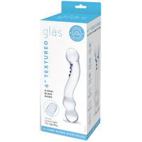 6" Textured G Spot Glass Dildo