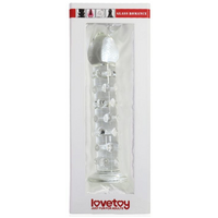 7" Textured Glass Dildo
