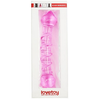 7" Textured Glass Dildo
