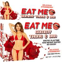 Eat Me Gummy Thong &Amp; Bra Strawberry