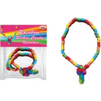 Rainbow Cock Stretchy Candy Necklace