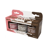 Erotic Chocolate Body Paints / Milk Chocolate & Strawberry (3 Pack)