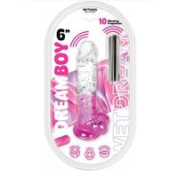 Jelly Vibrator Dream Boy USB 6in Pink
