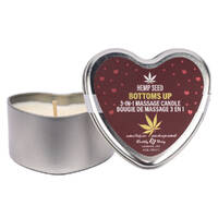 EB Hemp Seed 3 in 1 Massage Heart Candle - Bottom's Up Bottoms Up (Wild Blueberries, Dewy Meadow-grass, Sweet Wildflowers) - 113 g