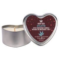 EB Hemp Seed 3 in 1 Massage Heart Candle - Stiletto Stiletto (Flowering Sage, Wildflower Honey, Creamy Sandalwood) - 113 g