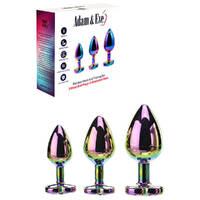 Rainbow Heart Gem Anal Training Set Multicoloured Metal Anal Plugs With Gem Bases Set Of 3 Sizes Rainbow Heart Gem Anal Training Set Multicoloured Metal Anal Plugs With Gem Bases Set Of 3 Sizes