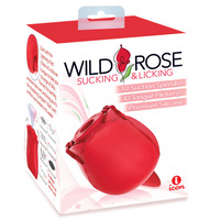 Wild Rose Sucking & Licking  Usb Rechargeable Air Pulse & Flicking Stimulator