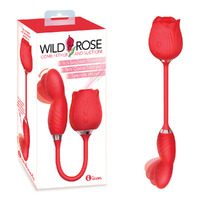 Wild Rose Come Hither & Suction Vibrator  Usb Rechargeable Air Pulse Stimulator And Vibrator