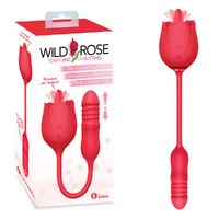 Wild Rose Lick & Thrust  Usb Rechargeable Air Pulse Stimulator And Vibrator