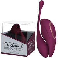 Twitch 2 Burgundy Burgundy Us Rechargeable Suction Vibrator With Remote Vibrating Egg