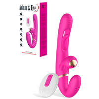 Adam & Eve ORGAZ-OHH-MATIC Pink 23.5 cm USB Rechargeable Strapless Strap-On with Remote