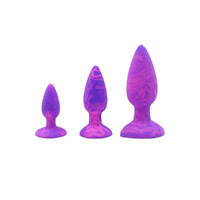 Adam & Eve COLOUR SWIRL Anal Plug Set Purple/Pink Butt Plugs - Set of 3 Sizes